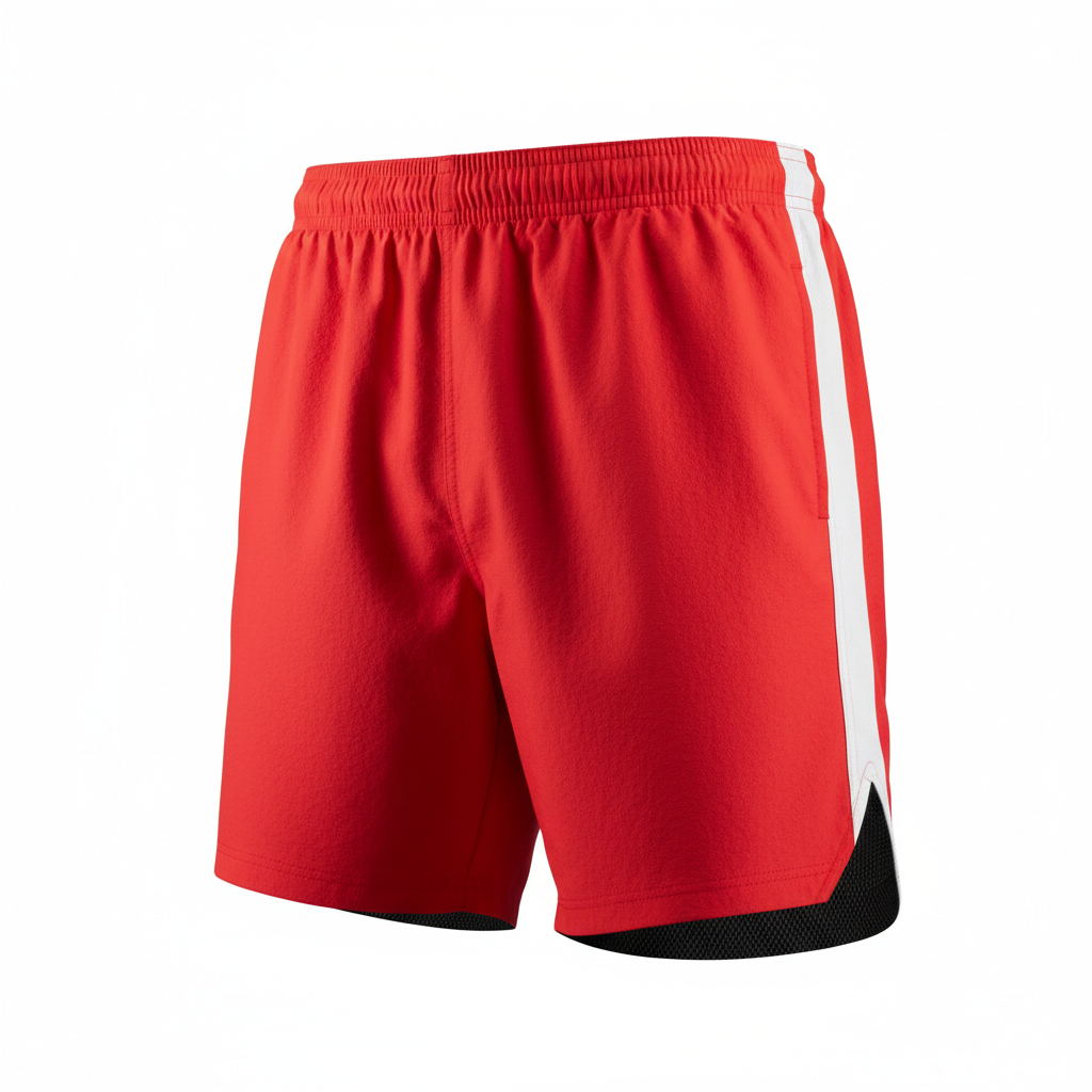 Men's Red Athletic Swim Trunks