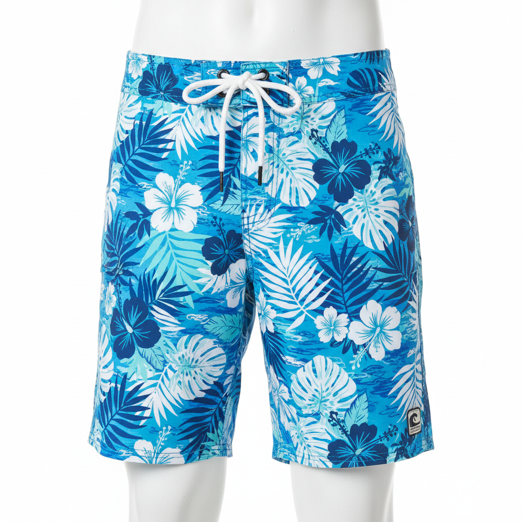Men's Tropical Blue Board Shorts