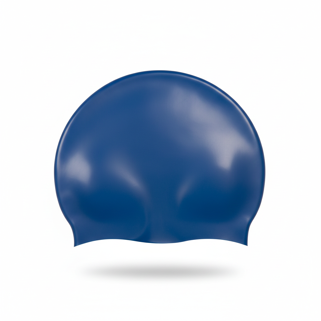 Premium Silicone Swim Cap Blue